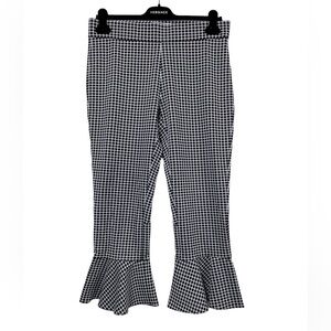 🆕 RAFFAELLO ROSSI Crop Flare Plaid Check Toni Pants